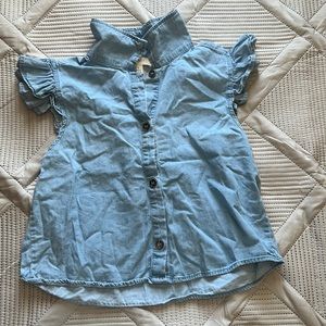 Denim crop top shirt